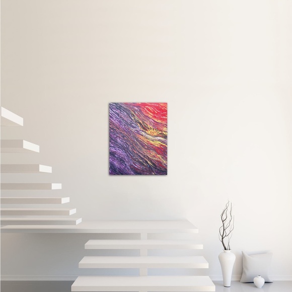 Eye of the storm, wavy and colorful, flowing eye, protection rippled painting - Picture 6 of 6
